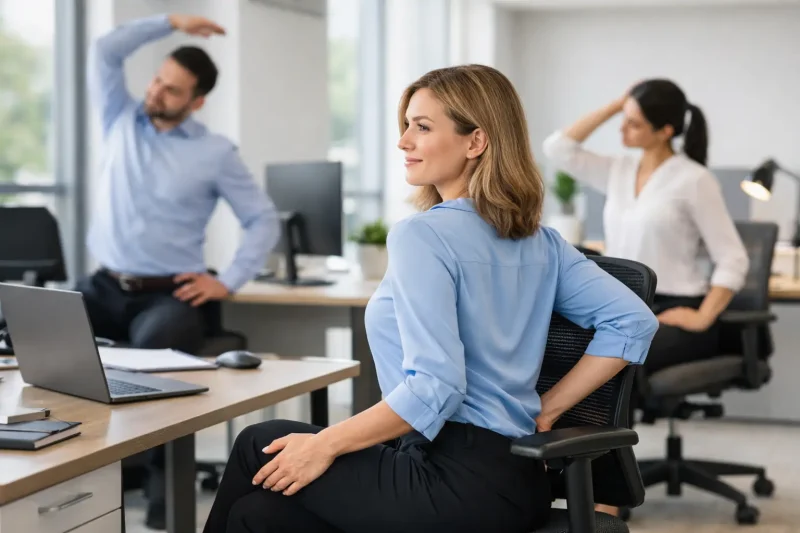 Ergonomic Exercises for Office Workers at Work
